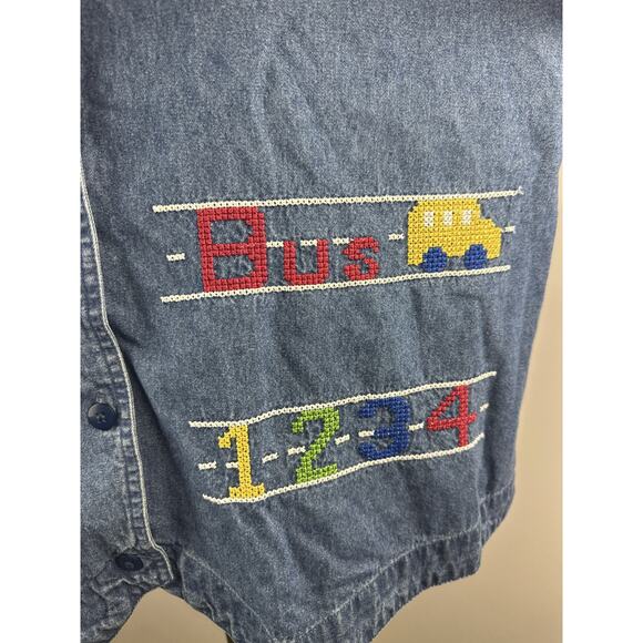 NWT Lemon Grass 90s Denim Vest Embroidered Plus Size 20W 20 Teacher Educator - Picture 5 of 13